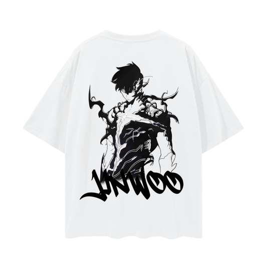 Solo Leveling - Sung Jin Woo Graffiti Streetwear Shirt White - AY Line