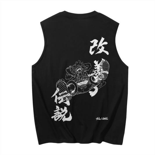 One Piece - Luffy Gear 5 Tank Top Black