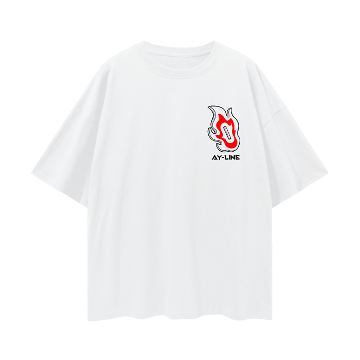 Oversize Tee - 190 GSM - AY Line Lucent White / S