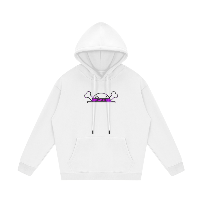 One Piece Luffy Heavyweight Hoodie - AY Line White / S