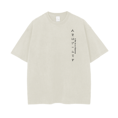 Samurai - Stone Wash Oversized Shirt - AY Line Washed Apricot / S