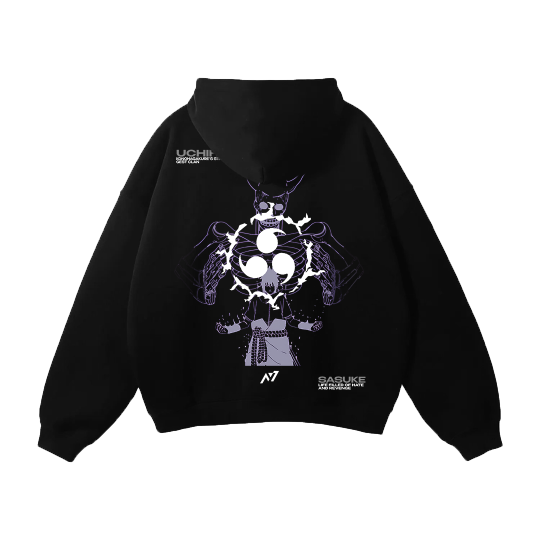 Naruto - Sasuke Streetwear Hoodie Black - AY Line