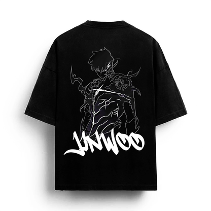 Solo Leveling - Sung Jin Woo Graffiti Streetwear Shirt Black - AY Line
