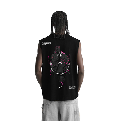 JUJUTSU KAISEN - Sukuna King of Curses Streetwear Tank Top Black - AY Line