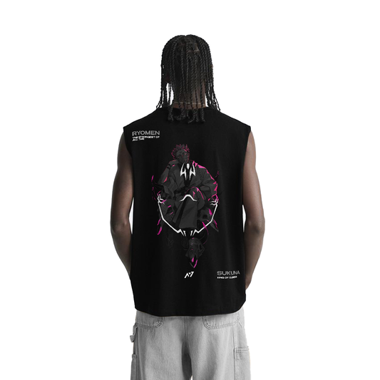 JUJUTSU KAISEN - Sukuna King of Curses Streetwear Tank Top Black - AY Line