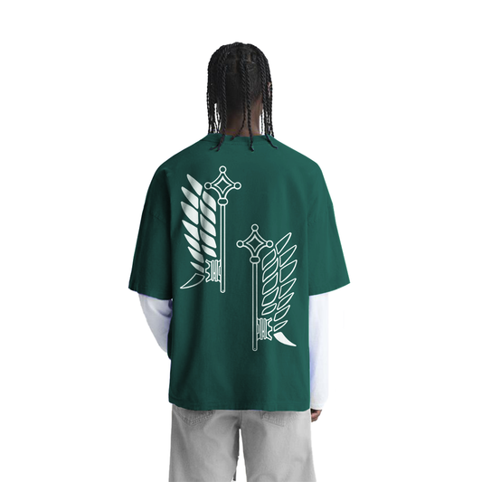 Attack on Titan - Survey Corps Streetwear Shirt Green, Brown, Beige - AY Line