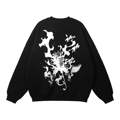 Black Clover - Asta Graffiti Streetwear Sweatshirt Black - AY Line