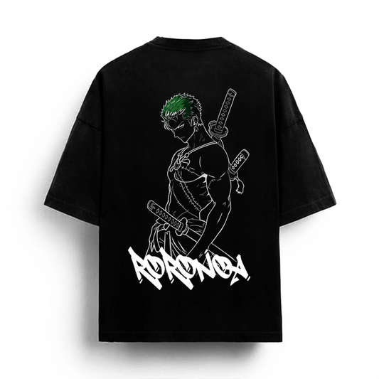 One Piece - Zoro Graffiti Streetwear Shirt Black - AY Line
